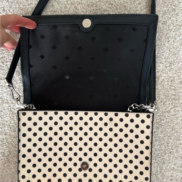 Kate Spade Polka Dot Crossbody Bag Black & White - Picture 10 of 13